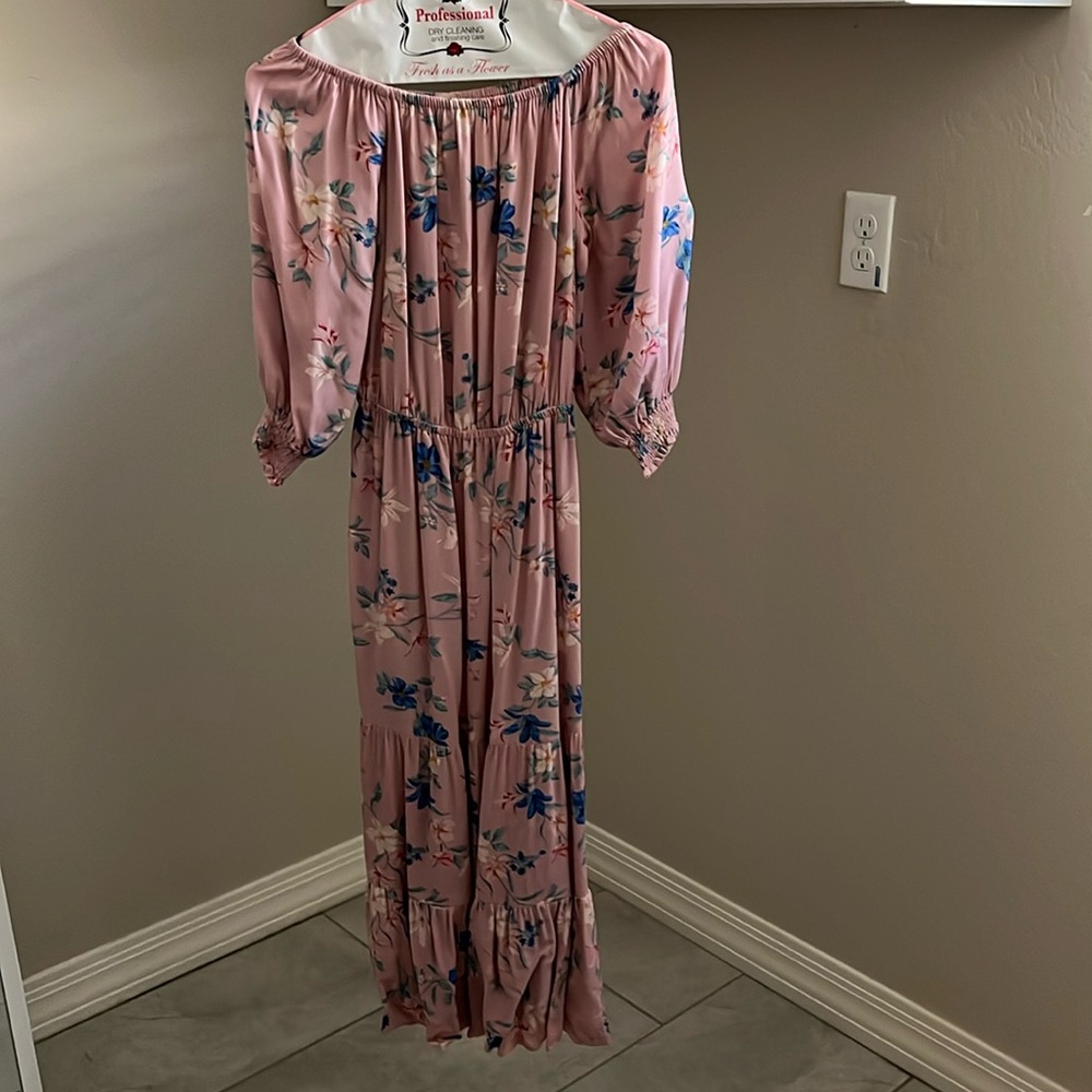 Flowing print dress